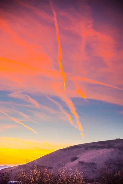 Úžasná Obloha Při Západu Slunce — Stock fotografie