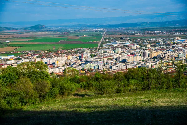 Deva Stadtblick Sonnigen Septembertag — Stockfoto