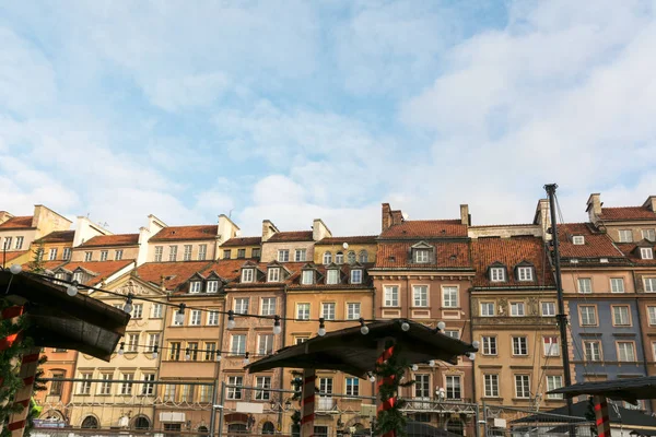 Christmas Market Warsaw Old Town Market Square Detail Old Colorful — Stock Photo, Image