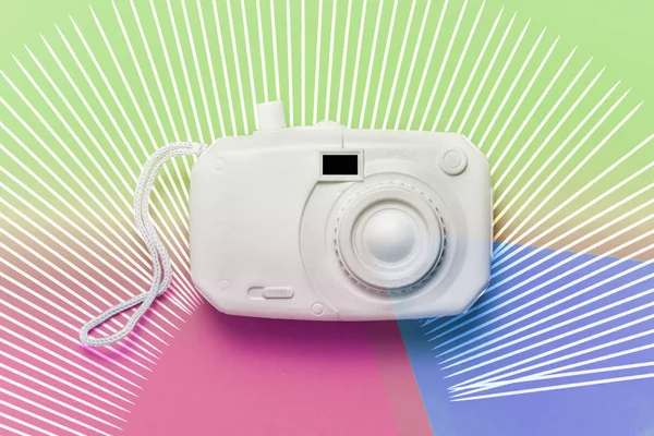 Retrò camera surrealismo concetto astratto. Schienale divertente multicolore — Foto Stock