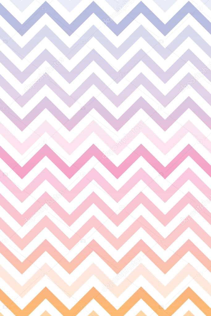 Rainbow zigzag pattern, Chevron pattern with colorful lines.