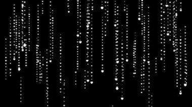 Parçacık çizgileri parlayan Glitter parçacıklar, yağmur, ışıltılı kalp düşen hareket Background.Animated Video zemin döngü çok renkli, dijital kalp yağmur.