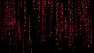 Düşen kalp ve parçacık çizgiler yıldız parlak parlayan Glitter parçacıklar, yağmur hareket Background.Animated Video zemin çok renkli, dijital kalp yağmur döngü.