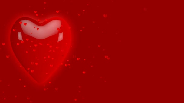 Dancing Jumping Heart Valentijnsdag Achtergrond Voor Heart Generating Bouncing Heart — Stockvideo