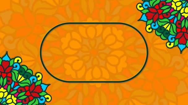 Tradicional Giratorio Colorido Mandala Diseño Real Fondo Diseño Floral Tradicional — Vídeos de Stock