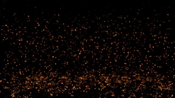 Abstract Golden Rain Background Shining Bokeh Sparkling Particles Golden Progressive — Stock Video