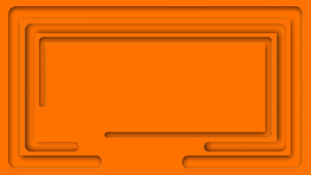 Rektangulär Geometrisk Bakgrund Animation Orange — Stockvideo