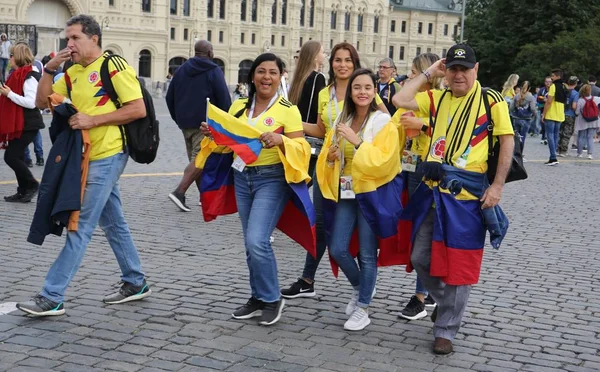 Campeonato Mundial Futebol 2018 Fan Zone Red Square Símbolo Campeonato — Fotografia de Stock