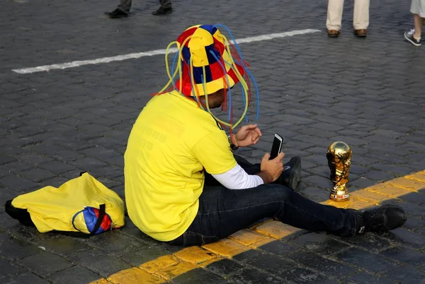 Futebol Elegante Colômbia Área Para Fãs Moscou Rússia Julho 2018 — Fotografia de Stock