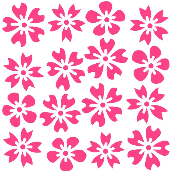 Beyaz arka plan, mükemmel yüzey desen tasarımı, tekstil, ileti örneği, arka planlar ve duvar kağıdı üzerinde pembe sakura kiraz çiçeği çiçek.