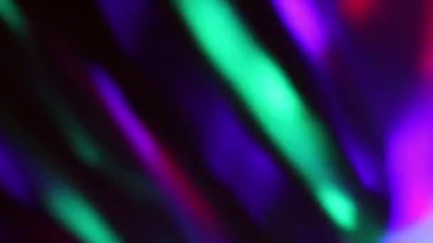 Αφηρημένο Χρώμα Φόντου Κοντινό Πλάνο Θολή Περιστροφή Πολύχρωμα Φώτα Led — Αρχείο Βίντεο