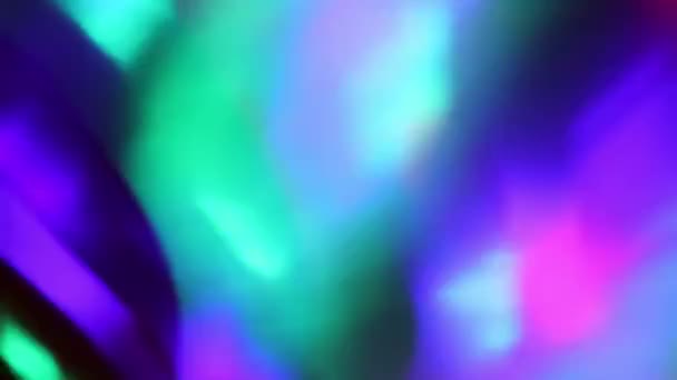 Fondo Color Abstracto Primer Plano Luces Led Coloridas Giratorias Borrosas — Vídeo de stock