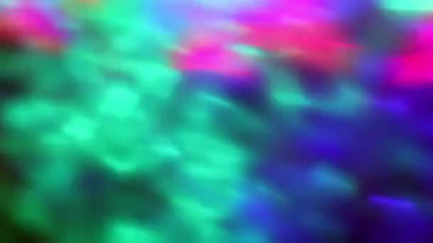 Αφηρημένο Χρώμα Φόντου Κοντινό Πλάνο Θολή Περιστροφή Πολύχρωμα Φώτα Led — Αρχείο Βίντεο