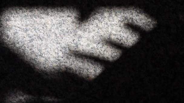 花岗岩地面或墙面上树叶的美丽运动的抽象影子 — 图库视频影像