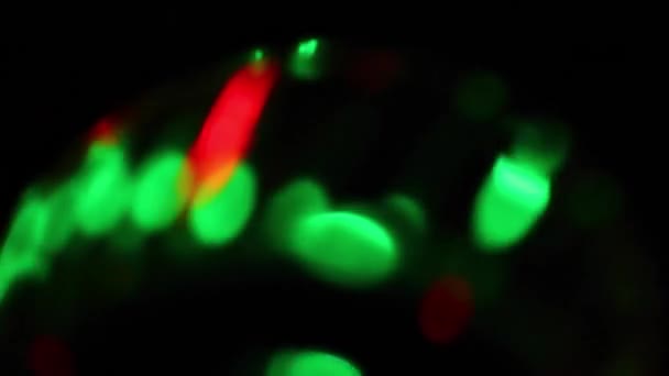 Fond Couleur Abstrait Boucle Transparente Lumières Led Colorées Tournantes Floues — Video