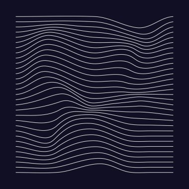 Dalgalı modern 3d geometrik arka plan. Optik sanat veya optik yanılsama. Renkli vektör desen. Duvar kağıdı, sarma, kumaş, zemin, baskı, afiş veya şablon için Tasarla.