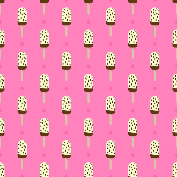 Dondurma veya buzlu şeker sorunsuz retro vektör desen lekeli ile dekore edilmiştir. Renkli yaz çöl - meyve buz lolly. Sarma, kumaş, arka plan, giyim, baskılar, duvar kağıdı için tasarım afiş. 