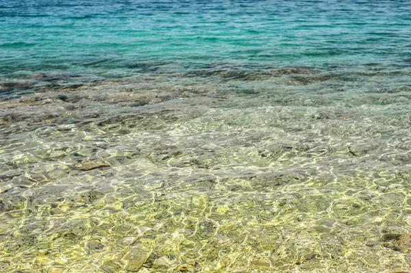 海の水の背景 海や大洋のモックアップ 透明な海の水 自然の背景 — ストック写真