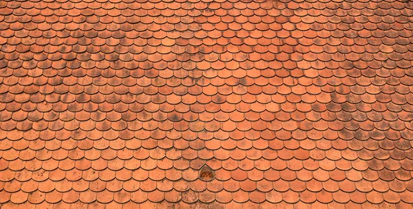 红色屋顶瓷砖关闭 Terracote 屋面背景 模板或模拟向上 — 图库照片