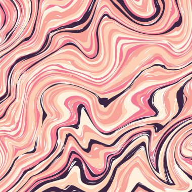 Mermer veya Mürekkep desenli. Dalgalı çizgiler renkli parlak boyalı vektör arka plan. Moda doku soyut. Duvar kağıdı, sarma, kumaş, arka plan, giyim, baskı, afiş için grafik stili