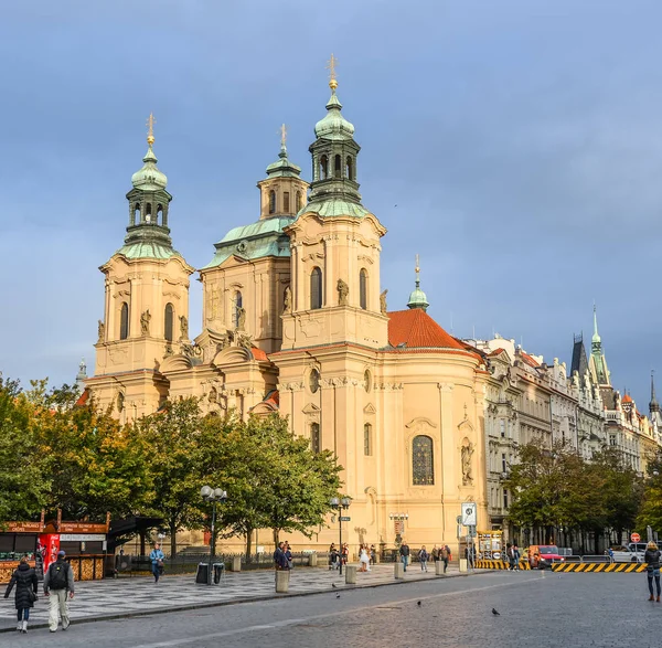 Prague Czech Republic October 2017 Full View Ancient Church Saint — Stock Photo, Image