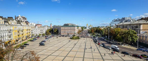 Kiev Ucrânia Setembro 2018 Vista Centro Cidade Kiev Praça Sofia — Fotografia de Stock