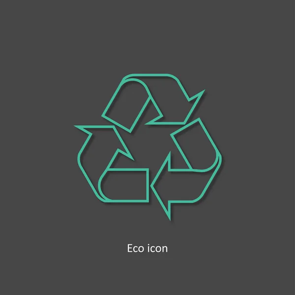 Umriss Recycling Symbol Isolierte Recycling Design Element Trendigen Papierkunst Stil — Stockvektor