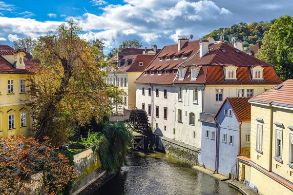 Prag Tschechische Republik Oktober 2017 Fluss Certovka Prag Kanal Zwischen — Stockfoto