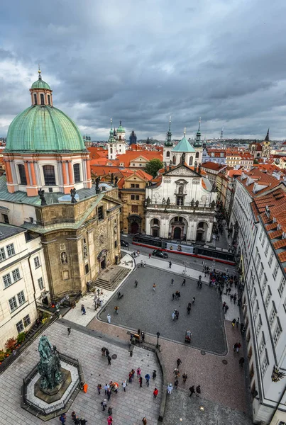 Praga Republika Czeska Października 2017 Plac Krzyżowców Kościół Świętego Franciszka — Zdjęcie stockowe