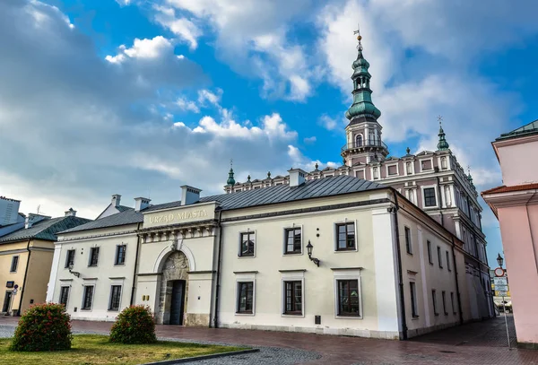 Zamość Polska Sierpnia 2017 Office Piękne Starożytne Miasto Pobliżu Ratusz — Zdjęcie stockowe