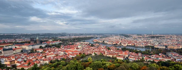 Prague Czech Republic October 2017 Bright Panoramic View Saints Vitus — Stock Photo, Image