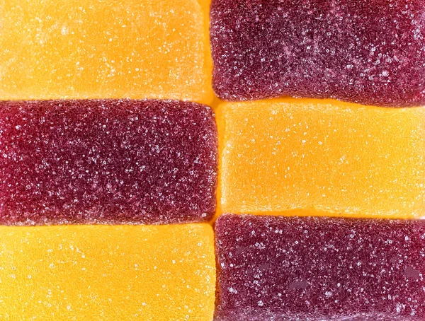 Marmelade Bonbons Fond Des Bonbons Gelés Près Des Sueurs Colorées — Photo