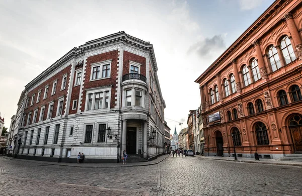 Riga Letonya Ağustos 2017 Riga Letonya Eski Binalar Üzerinde Güzel — Stok fotoğraf