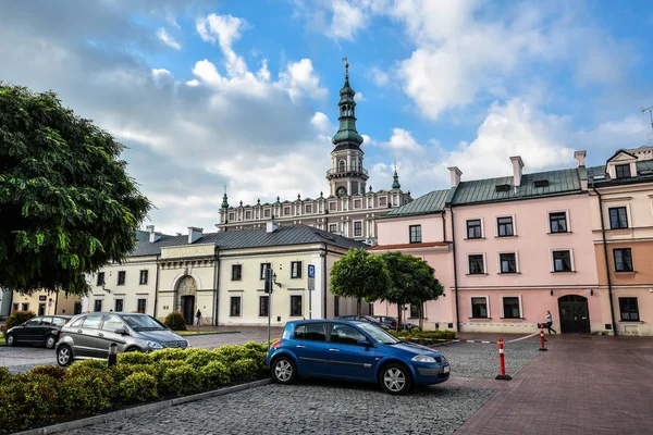 Zamosc Poland August 2017 View City Officel Zamosc Bright Blue — Stock Photo, Image