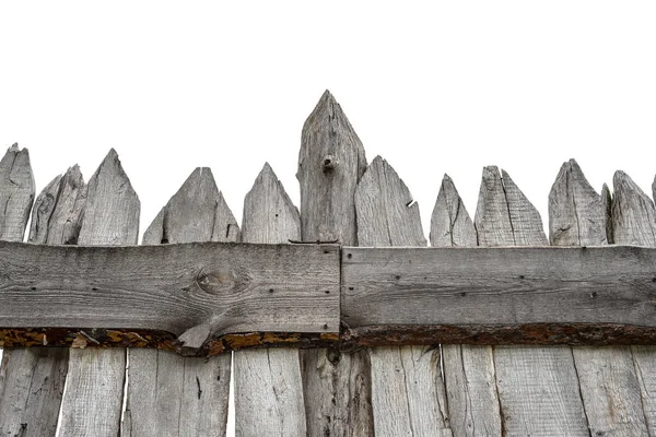 Деревянный забор изолирован на белый . — стоковое фото