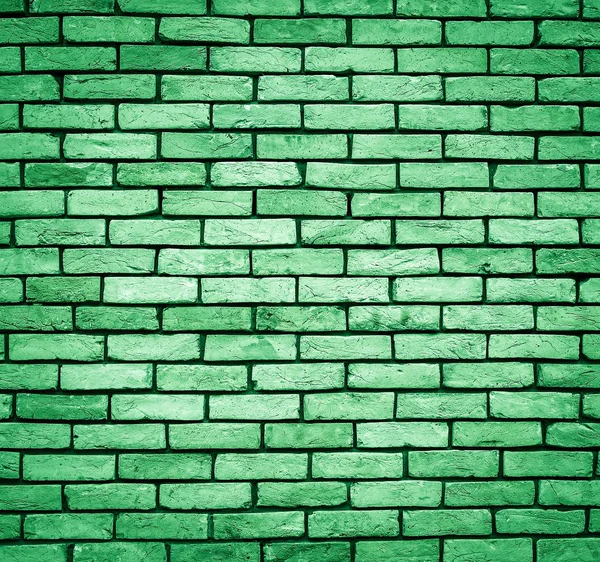 Green Brick wall texture close up.