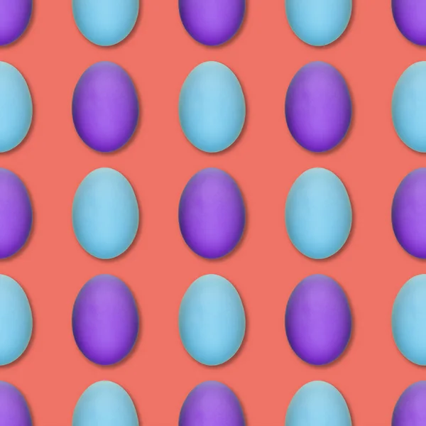 Huevos de Pascua coloridos fondo sin costura — Foto de Stock