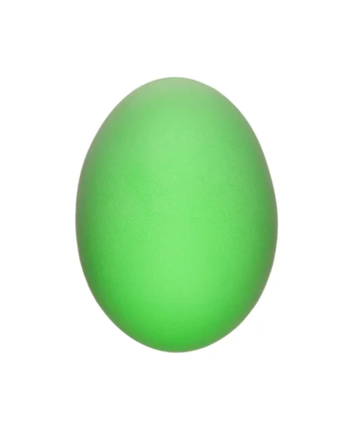 Uovo di pollo verde isolato su sfondo bianco — Foto Stock