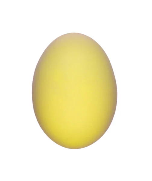 Œuf de poulet jaune isolé sur fond blanc — Photo