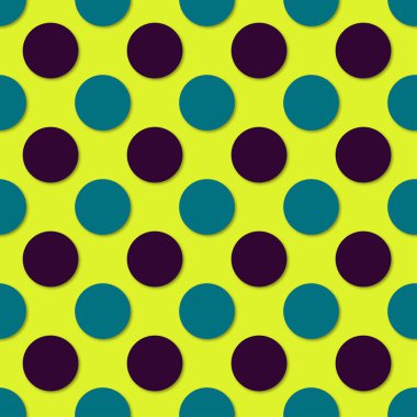 Lekeli seamless modeli. 3D vektör arka plan. Retro tarzı yazdırma.