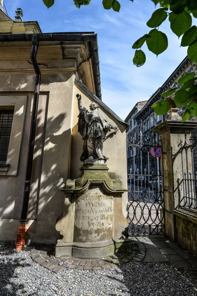 Krakow Polen Maj 2019 Monument Nära Bebådelsen Den Välsignade Jungfru — Stockfoto