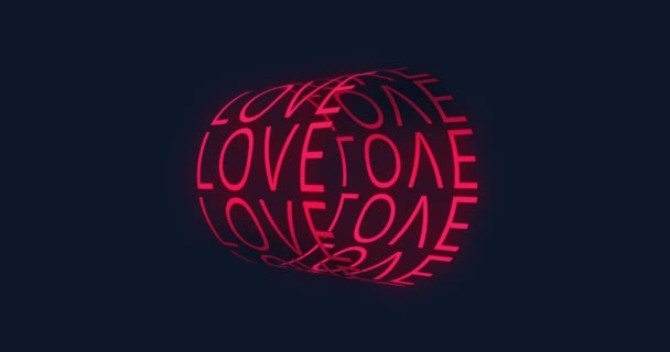 Amour Cinétique Typographie Animation Saint Valentin Amour Texte Cinétique Animant — Video