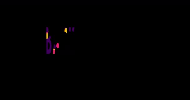 Назад Школи Барвиста Текстова Анімація Дизайн Руху Роздільної Здатності Повернутися — стокове відео