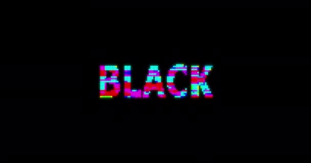 Чорна Ятниця Текстова Анімація Роздільна Здатність Концепція Продажу Чорної Ятниці Ліцензійні Стокові Відеоролики