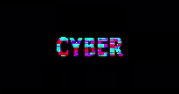 Animation Texte Cyber Lundi Résolution Concept Vente Cyber Lundi — Video