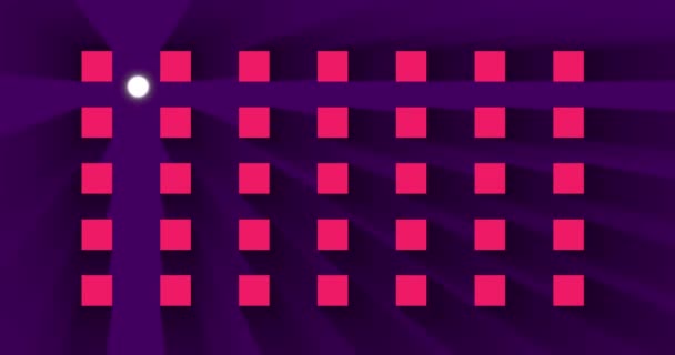 动画粉色和紫色背景 正方形之间有移动的阴影 4K解析度环路动画 用于内嵌或屏幕加载程序 — 图库视频影像