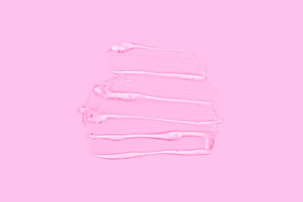 Frottis Gel Liquide Transparent Isolé Sur Fond Rose Clair Vue — Photo