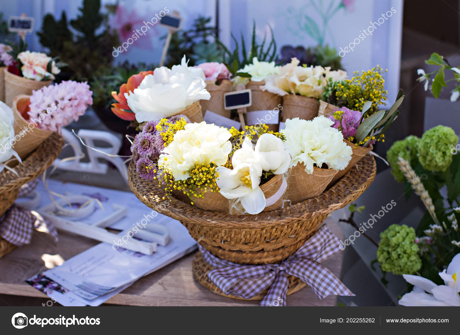 Kiev Ukraine May 2018 Kiev Flower Market Beautiful Bouquets