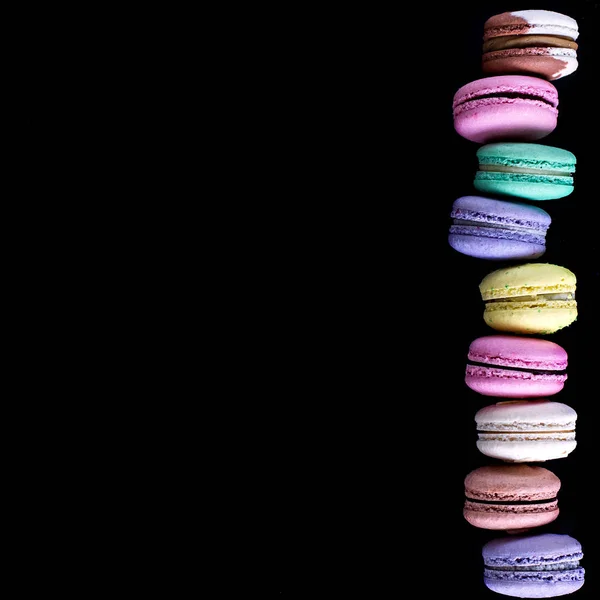 Főzés Macaroons Süteményeket Édességet — Stock Fotó