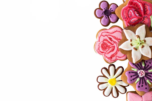 Biscuits Form Flowers Isolate — Stock Photo, Image